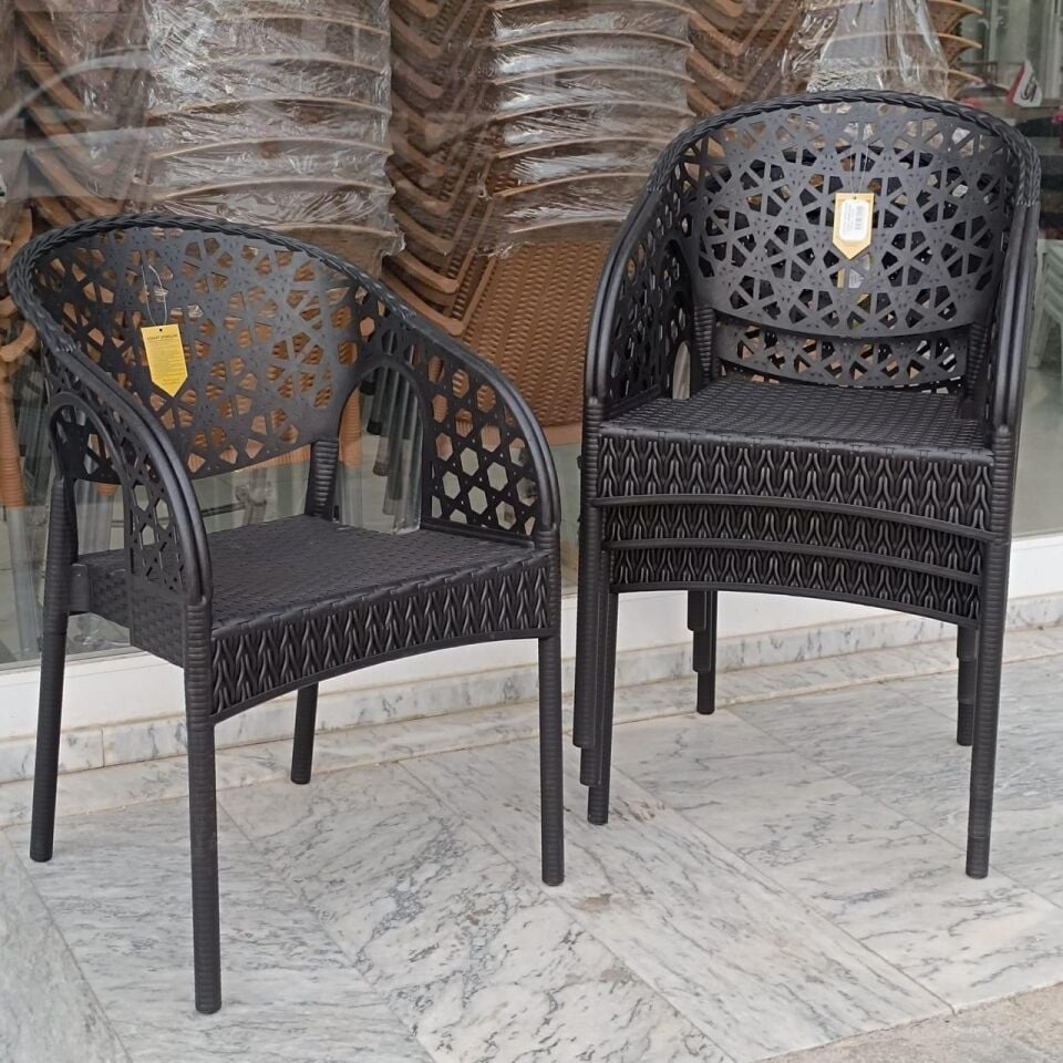 4 Adet Lotus Bahçe Balkon Sandalyesi 4 Adet Rattan Desenli Pro Sandalye 1. Kalite Koltuk Rahatlığı