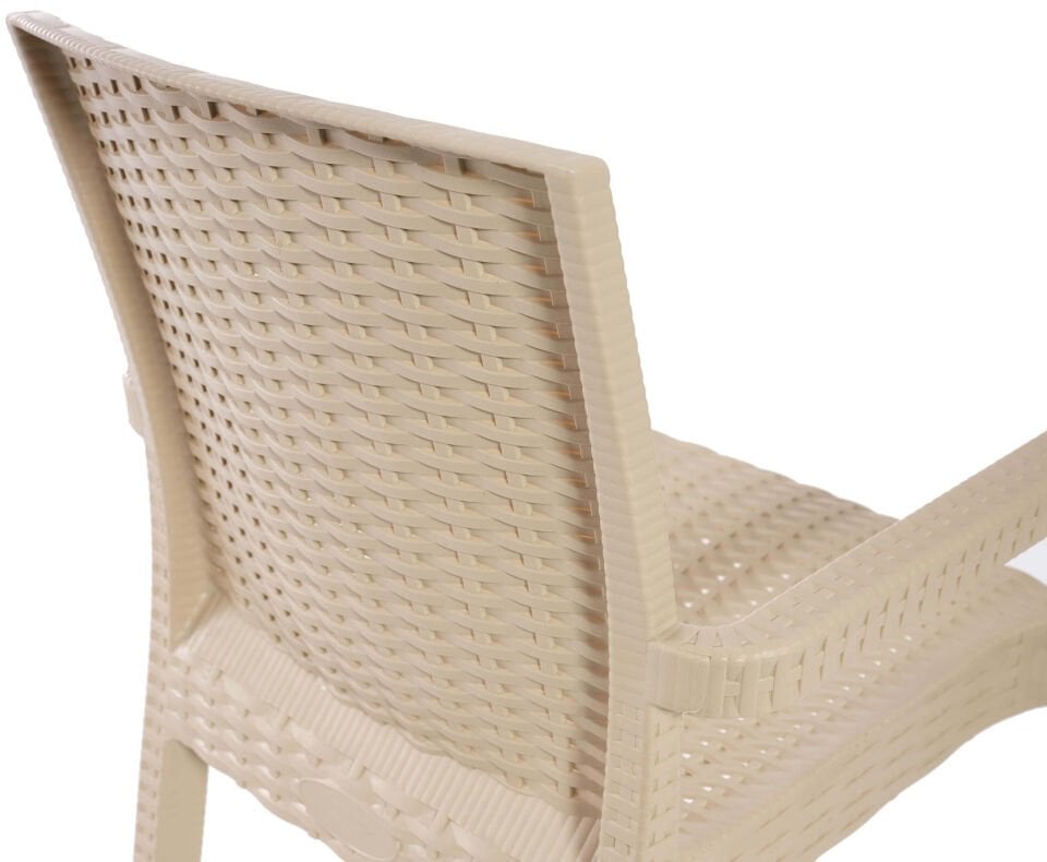 Rattan Sandalye 4 Adet Rattan Victor Kollu Sandalye Koltuk 4'lü Set A plus