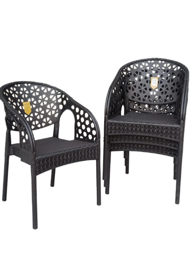 6 Adet Lotus Bahçe Balkon Sandalyesi 6 Adet Rattan Desenli Sandalye Pro 1. Kalite Koltuk Rahatlığı Acı Kahverengi