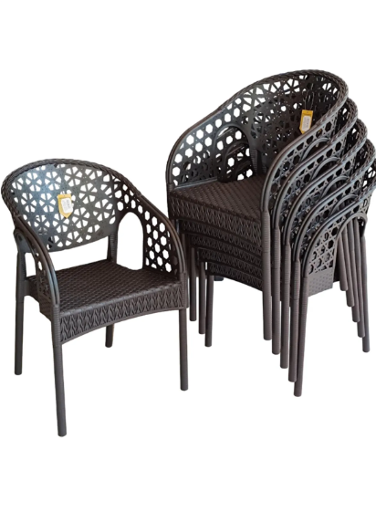 8 Adet Lotus Bahçe Balkon Sandalyesi Rattan Desenli Sandalye Pro 1. Kalite Koltuk Rahatlığı