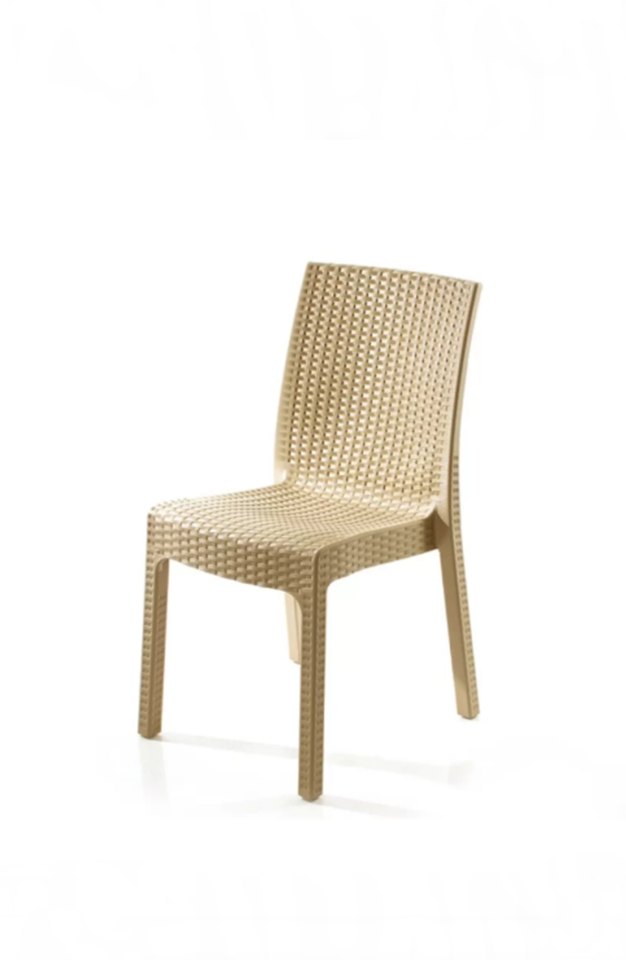 4 Kişilik 70x120 cm Rattan Masa Takımı Camlı Kolsuz Sandalye Bahçe Teras Takımı Oturma Grubu