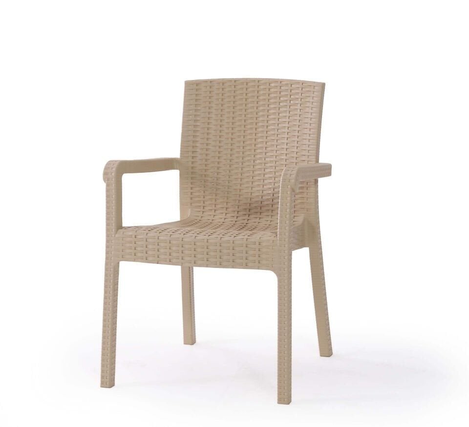 Rattan Sandalye 2 Adet Rattan Victor Kollu Sandalye Koltuk 2'li Set A plus