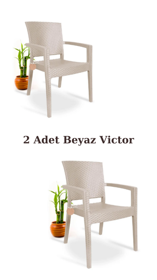 Rattan Sandalye 2 Adet Rattan Victor Kollu Sandalye Koltuk 2'li Set A plus