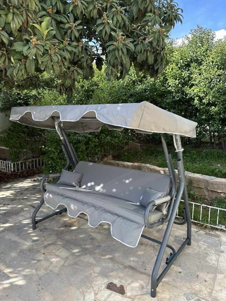 Salıncak Hamak Zırh Demir 3 Kişilik - Sultana Bahçe Balkon Teras Salıncağı A Plus Ürün