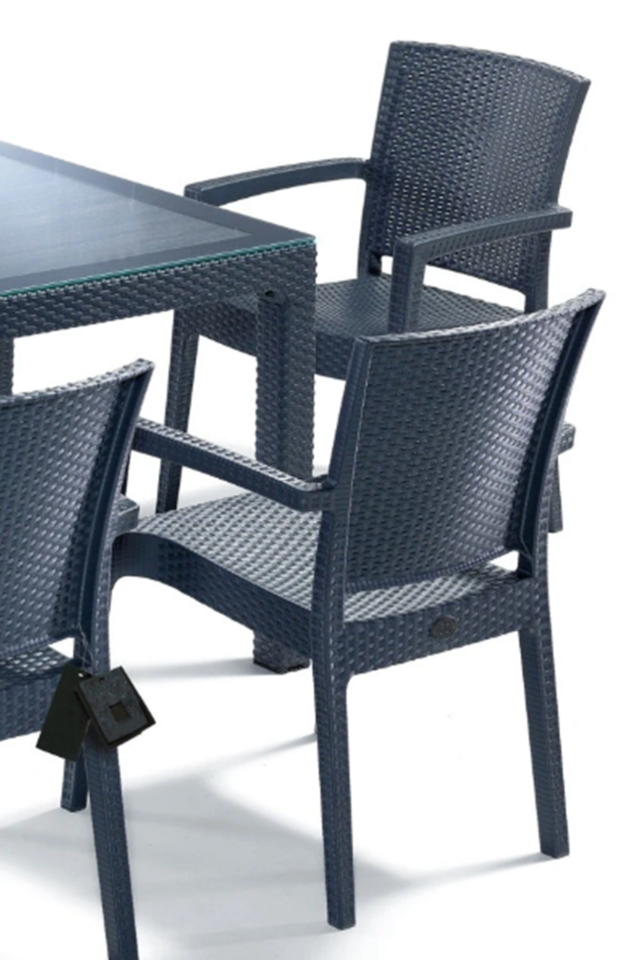 Rattan Bahçe Balkon Masa Takımı 4 Kişilik Victor Koltuk 90x150cm Camlı Set Pro 1. Kalite