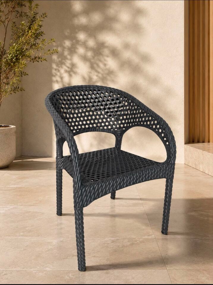 3 Kişilik Rattan Görünümlü Balkon Bahçe Masa Sandalye Takımı 80x80 cm masa | Gizli Demir Şaseli