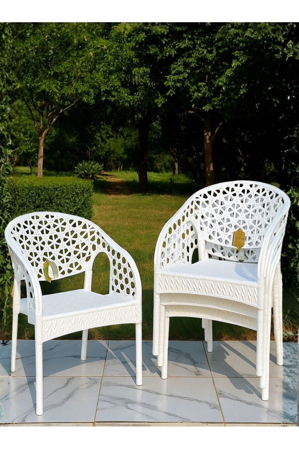 6 Adet Lotus Bahçe Balkon Sandalyesi 6 Adet Rattan Desenli Sandalye Pro 1. Kalite Koltuk Rahatlığı